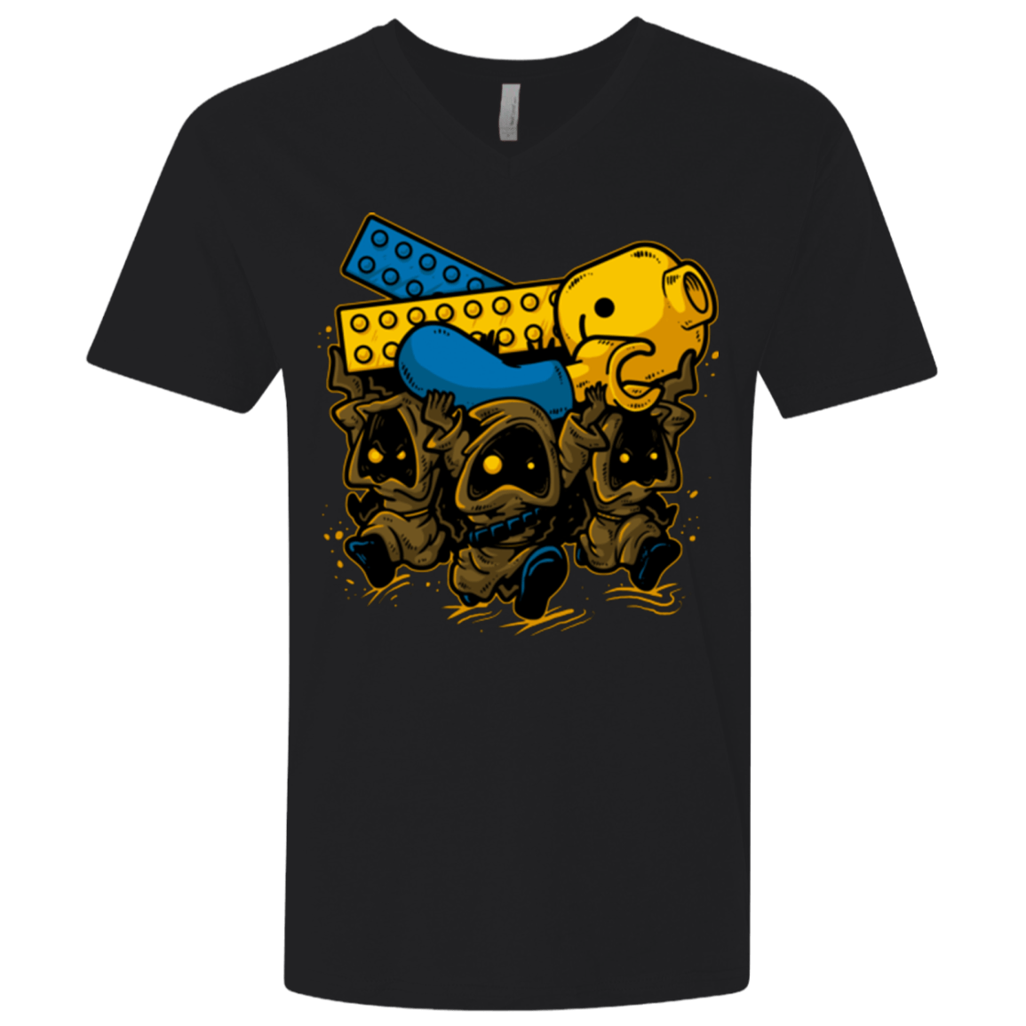 T-Shirts Black / X-Small PLASTIC DEBRIS Men's Premium V-Neck