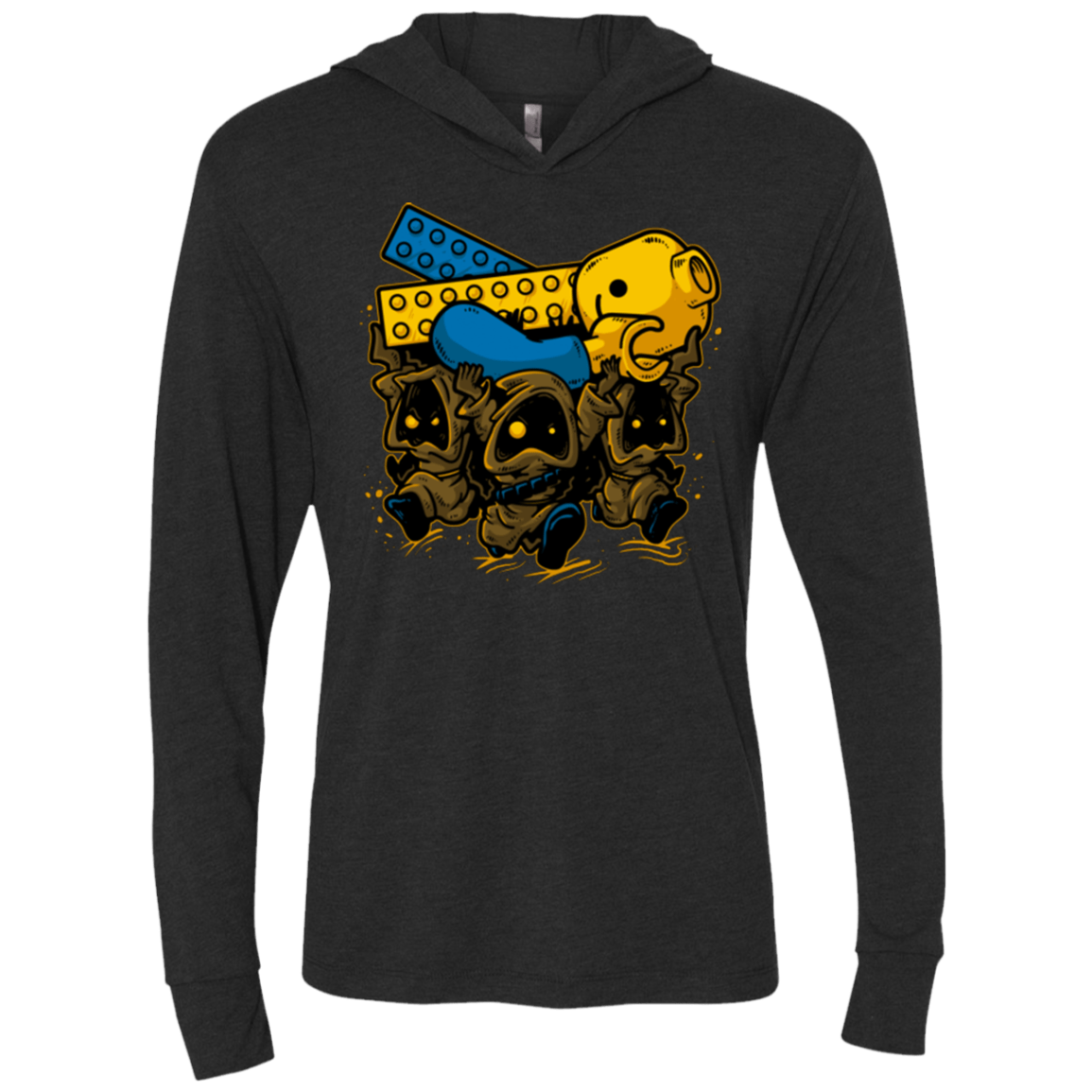 T-Shirts Vintage Black / X-Small PLASTIC DEBRIS Triblend Long Sleeve Hoodie Tee