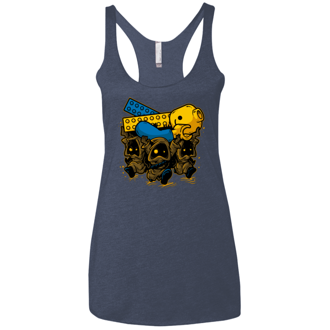 T-Shirts Vintage Navy / X-Small PLASTIC DEBRIS Women's Triblend Racerback Tank