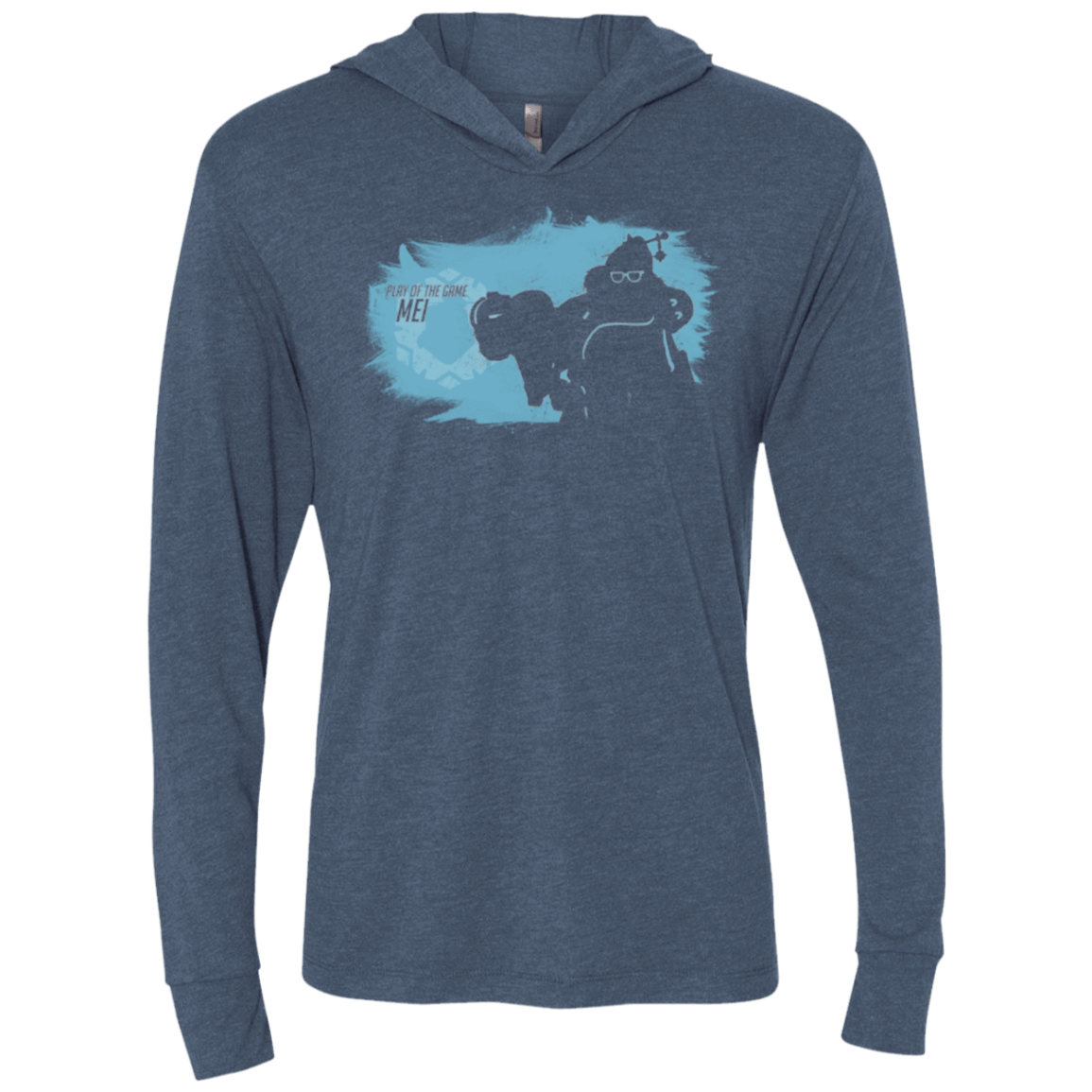 T-Shirts Indigo / X-Small Play of the Game Mei2 Triblend Long Sleeve Hoodie Tee