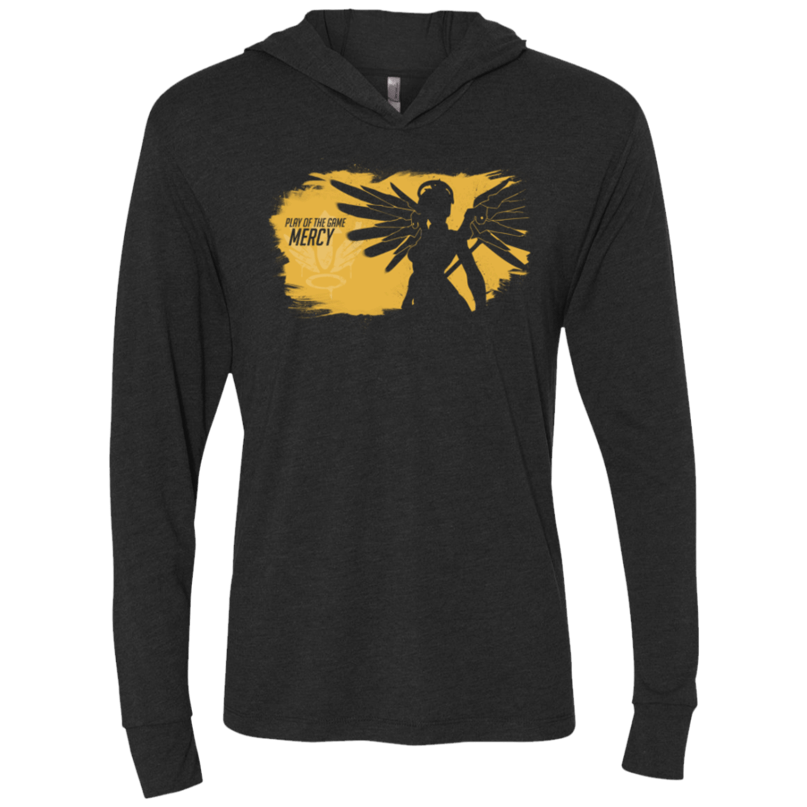 T-Shirts Vintage Black / X-Small Play of the Game Mercy Triblend Long Sleeve Hoodie Tee