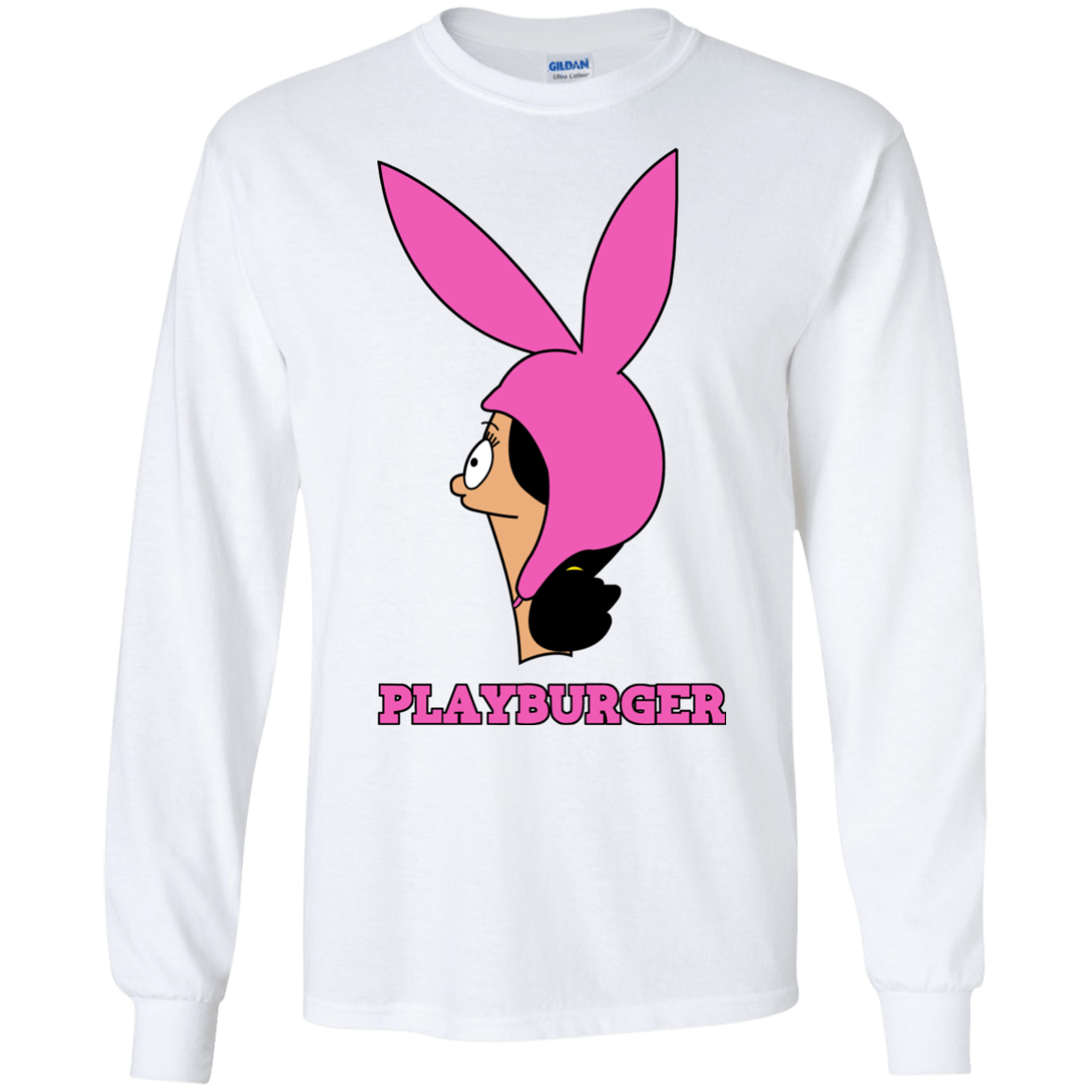 T-Shirts White / S Playburger Men's Long Sleeve T-Shirt