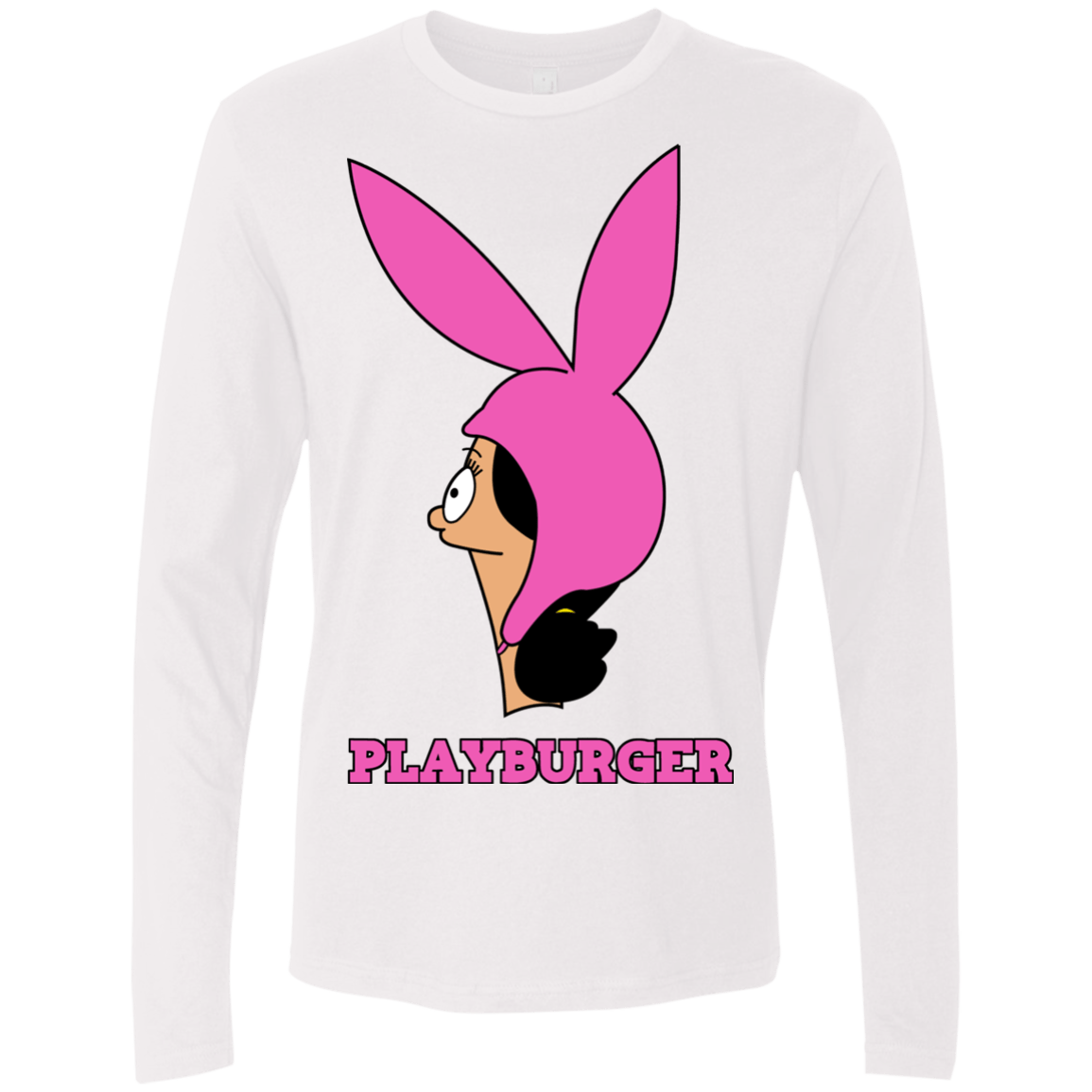 T-Shirts White / S Playburger Men's Premium Long Sleeve