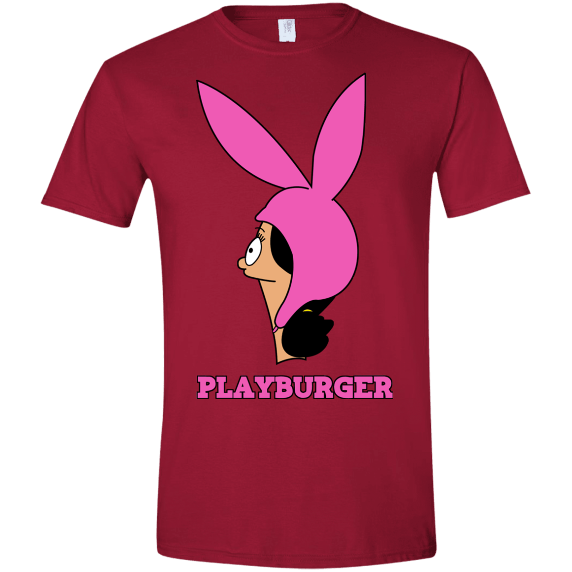 T-Shirts Cardinal Red / S Playburger Men's Semi-Fitted Softstyle