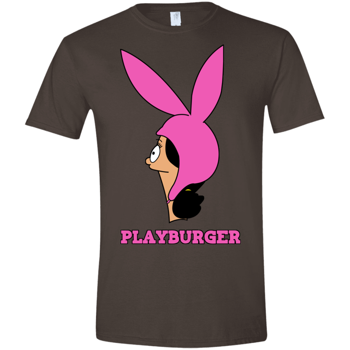 T-Shirts Dark Chocolate / S Playburger Men's Semi-Fitted Softstyle