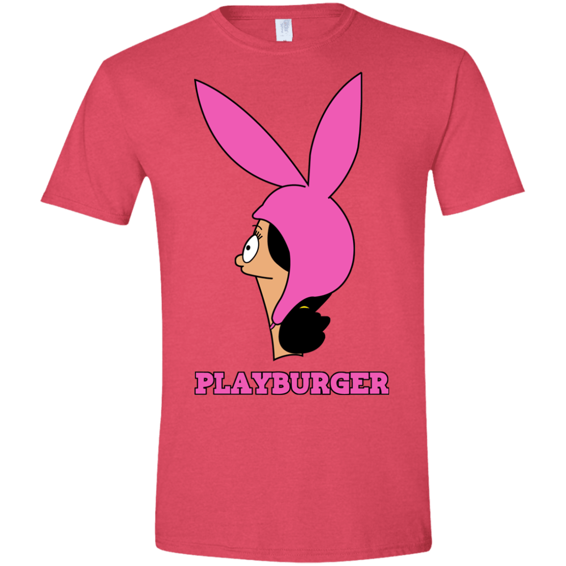 T-Shirts Heather Red / S Playburger Men's Semi-Fitted Softstyle