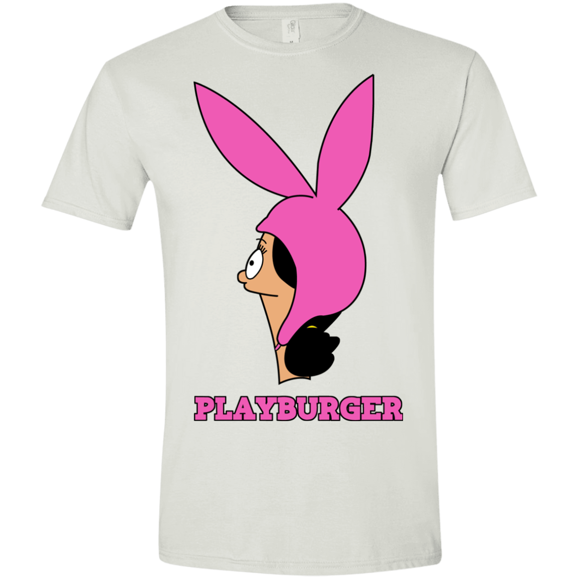 T-Shirts White / X-Small Playburger Men's Semi-Fitted Softstyle