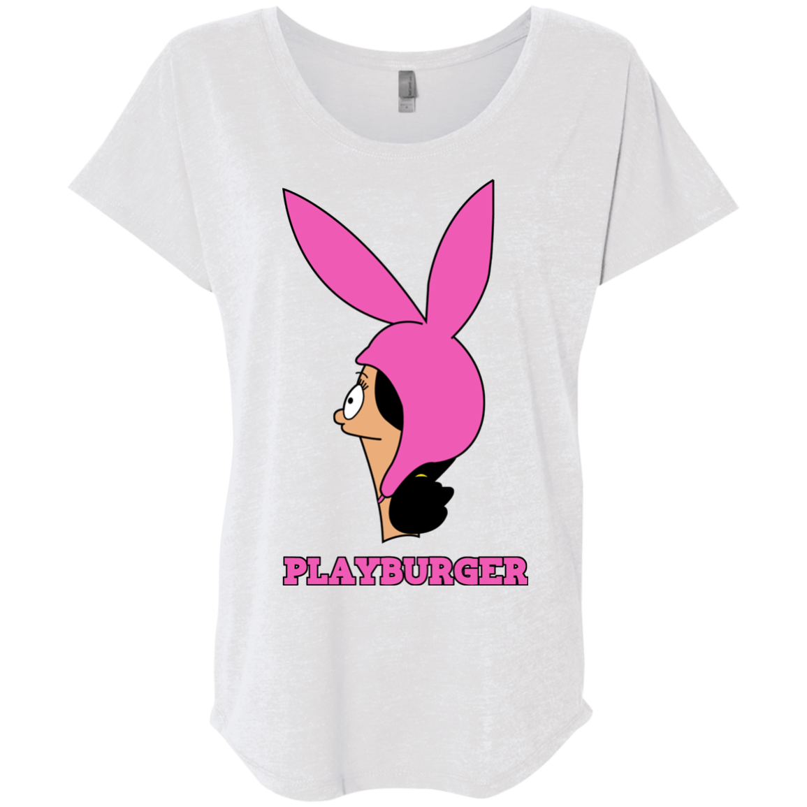 T-Shirts Heather White / X-Small Playburger Triblend Dolman Sleeve