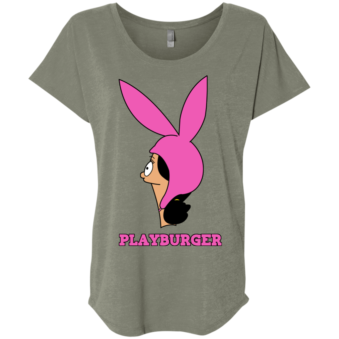 T-Shirts Venetian Grey / X-Small Playburger Triblend Dolman Sleeve