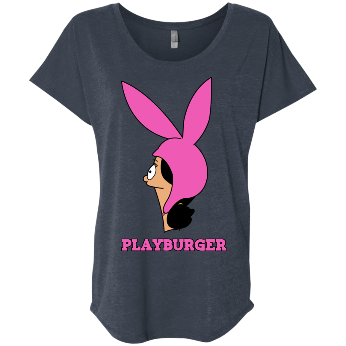 T-Shirts Vintage Navy / X-Small Playburger Triblend Dolman Sleeve