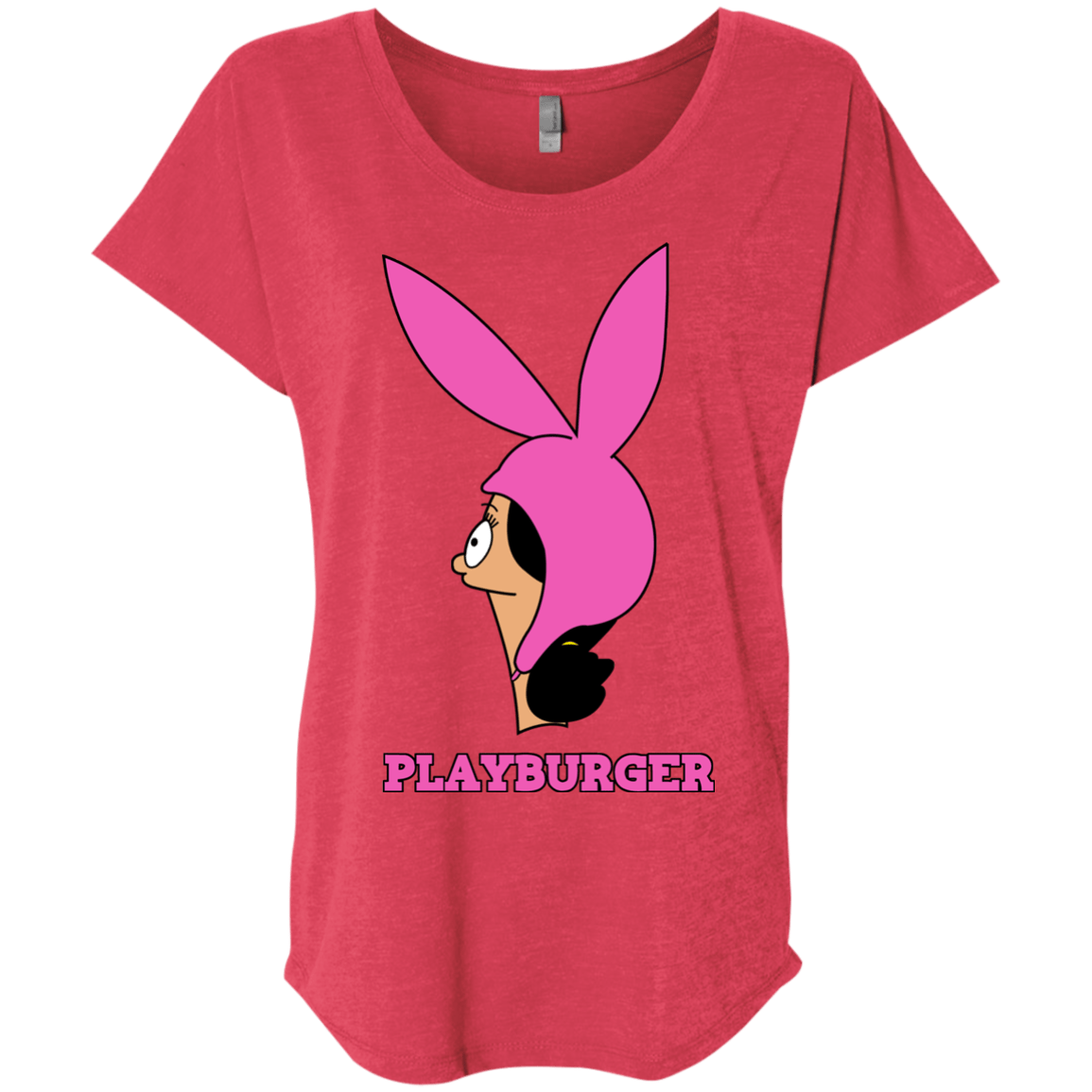 T-Shirts Vintage Red / X-Small Playburger Triblend Dolman Sleeve