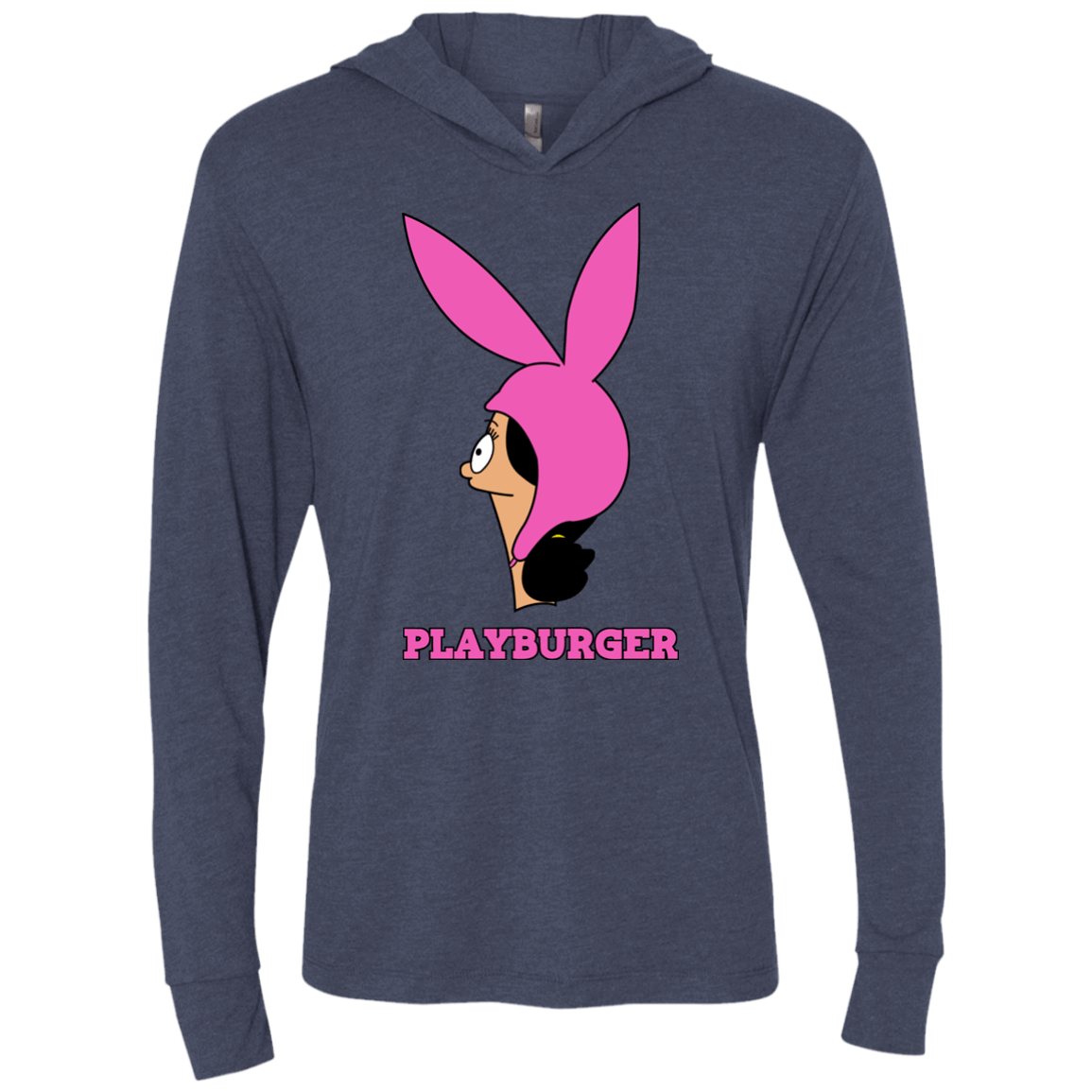 T-Shirts Vintage Navy / X-Small Playburger Triblend Long Sleeve Hoodie Tee