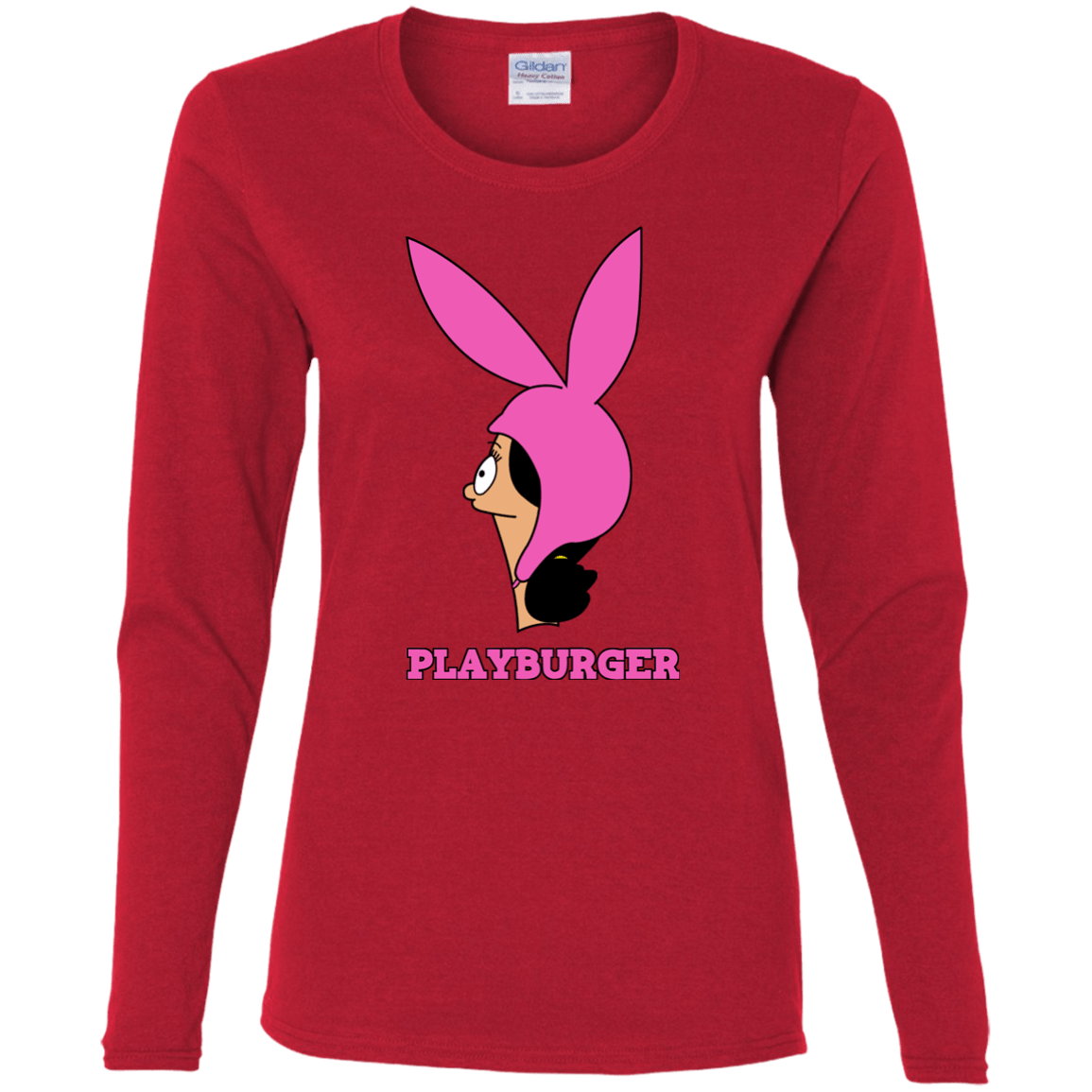 T-Shirts Red / S Playburger Women's Long Sleeve T-Shirt