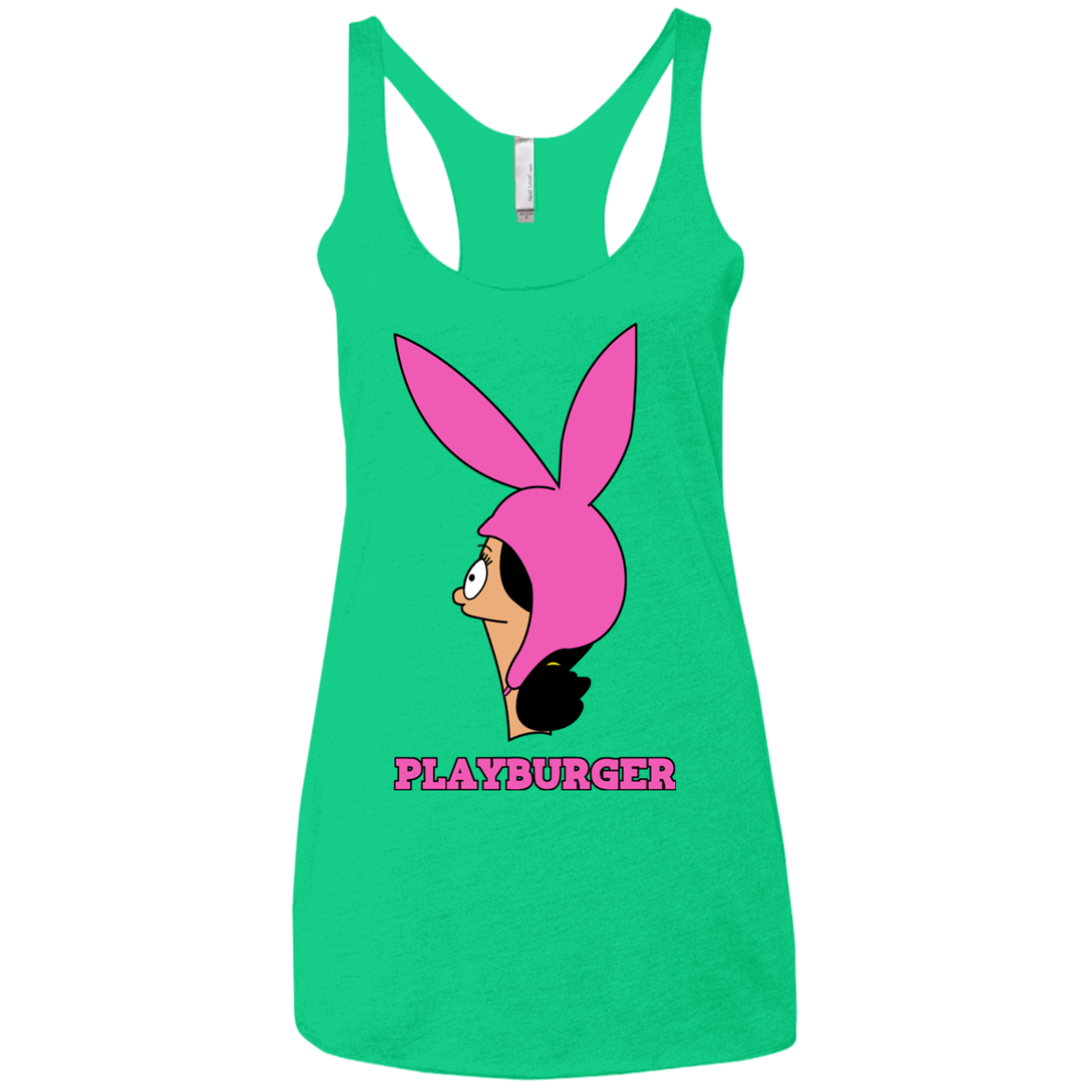 T-Shirts Envy / X-Small Playburger Women's Triblend Racerback Tank