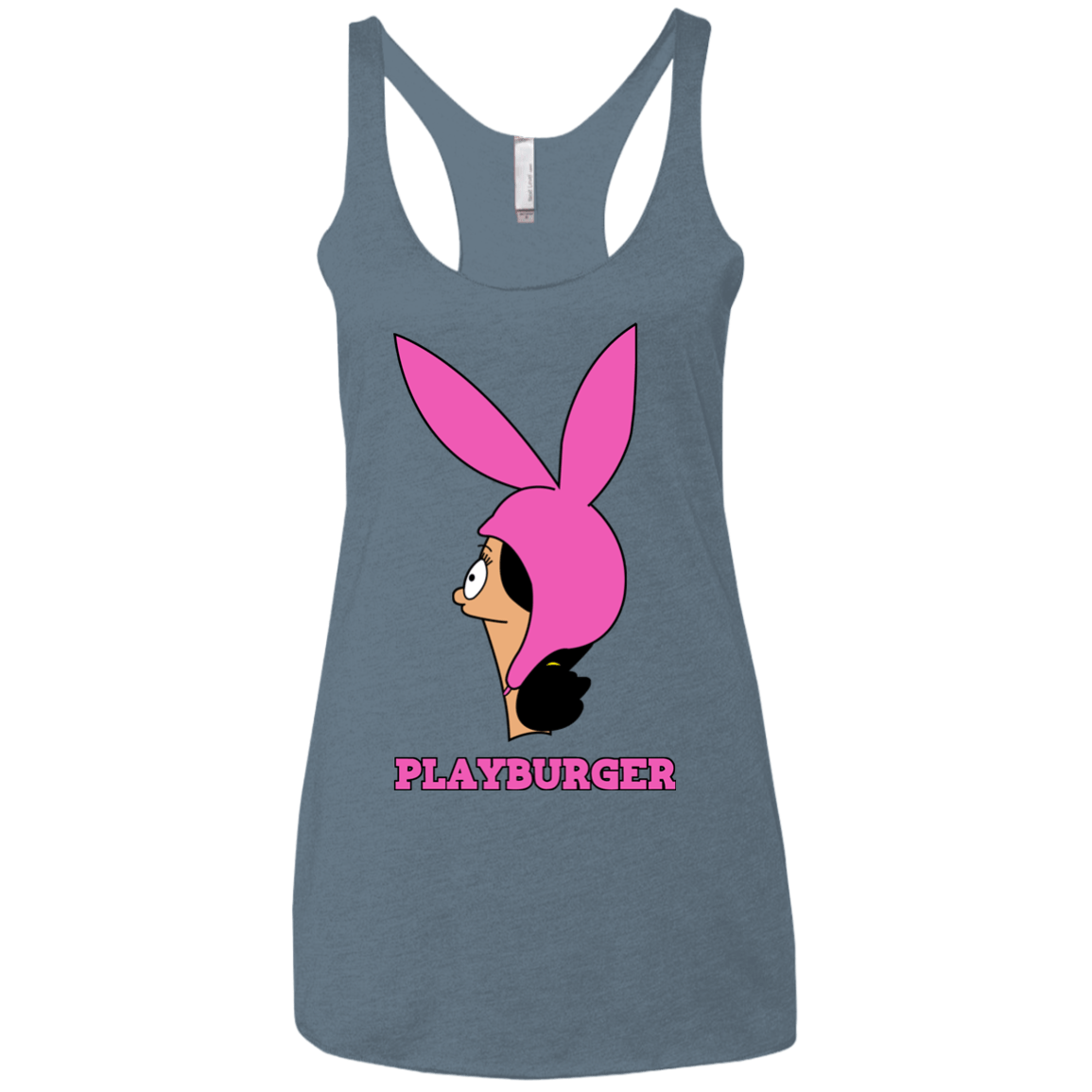 T-Shirts Indigo / X-Small Playburger Women's Triblend Racerback Tank