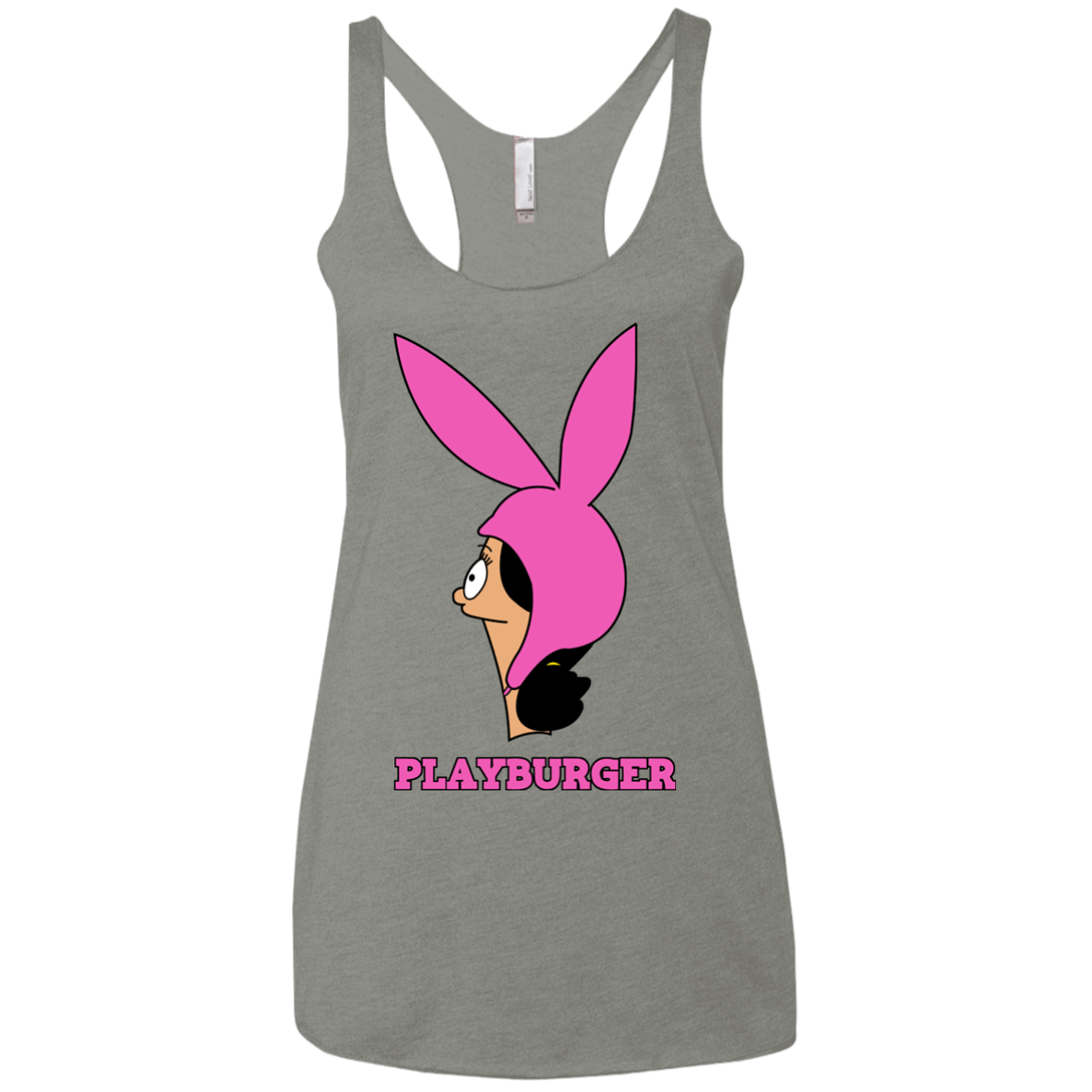 T-Shirts Venetian Grey / X-Small Playburger Women's Triblend Racerback Tank