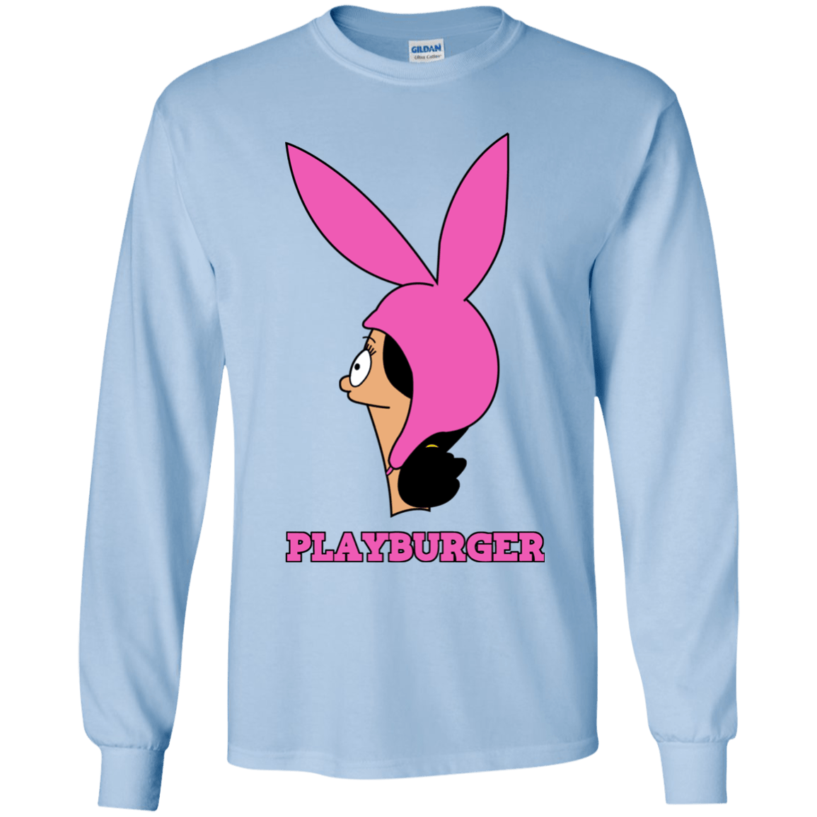 T-Shirts Light Blue / YS Playburger Youth Long Sleeve T-Shirt