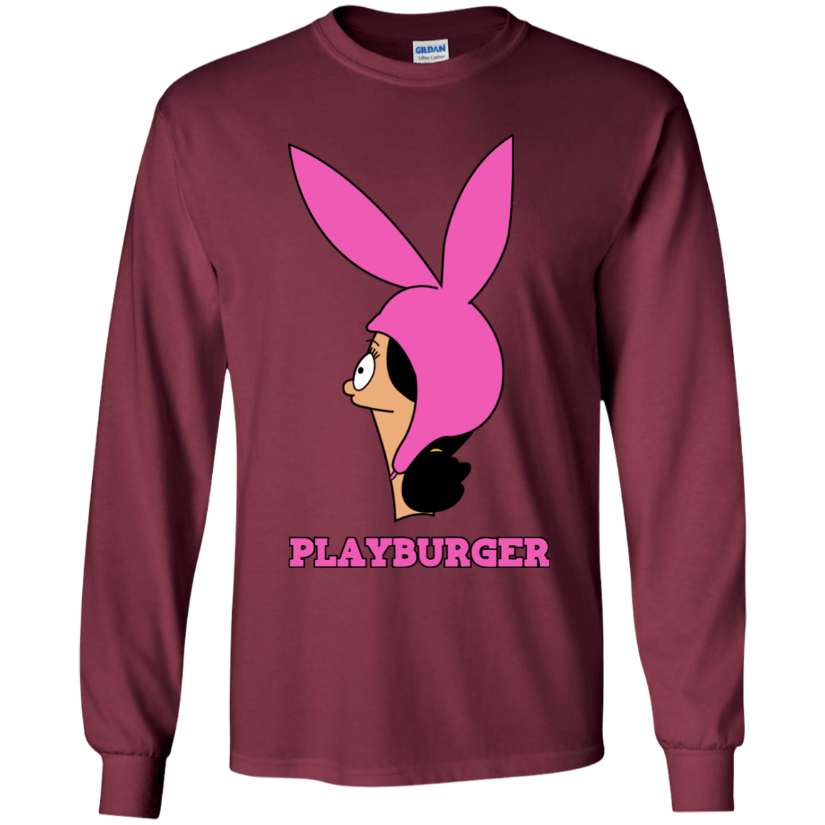 T-Shirts Maroon / YS Playburger Youth Long Sleeve T-Shirt