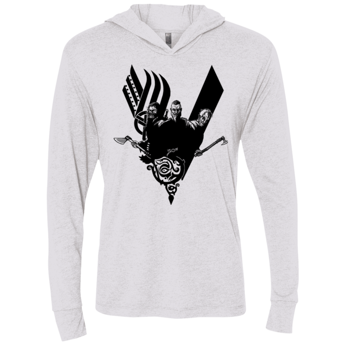 T-Shirts Heather White / X-Small Plunder Triblend Long Sleeve Hoodie Tee