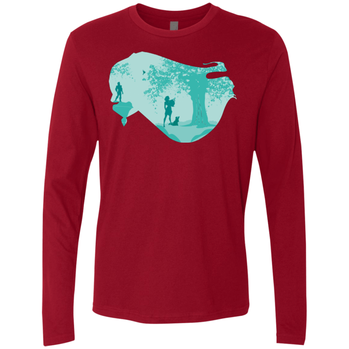 T-Shirts Cardinal / Small Poca Portrait Pop Men's Premium Long Sleeve