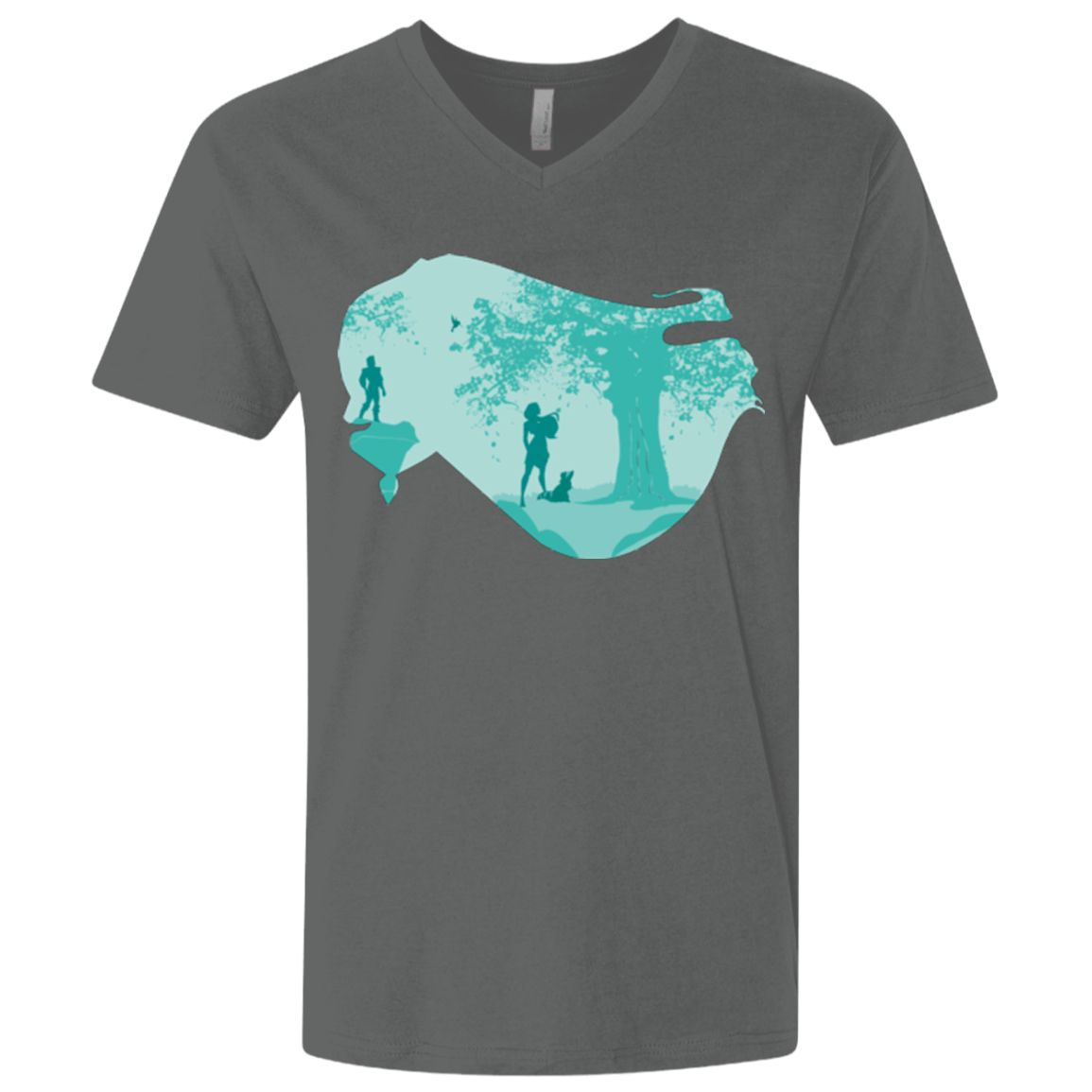 T-Shirts Heavy Metal / X-Small Poca Portrait Pop Men's Premium V-Neck