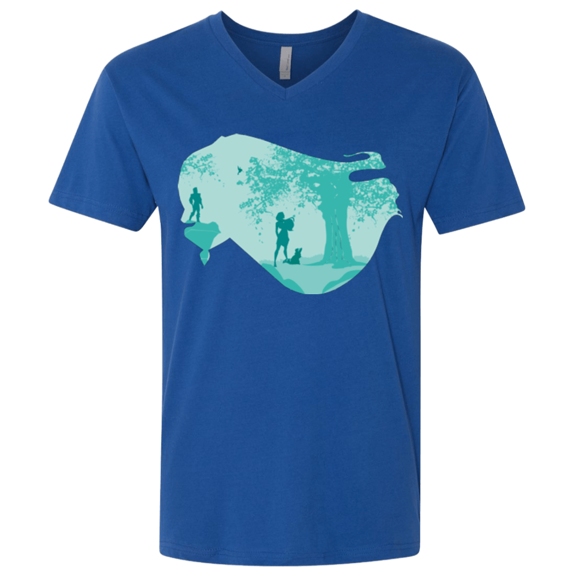 T-Shirts Royal / X-Small Poca Portrait Pop Men's Premium V-Neck