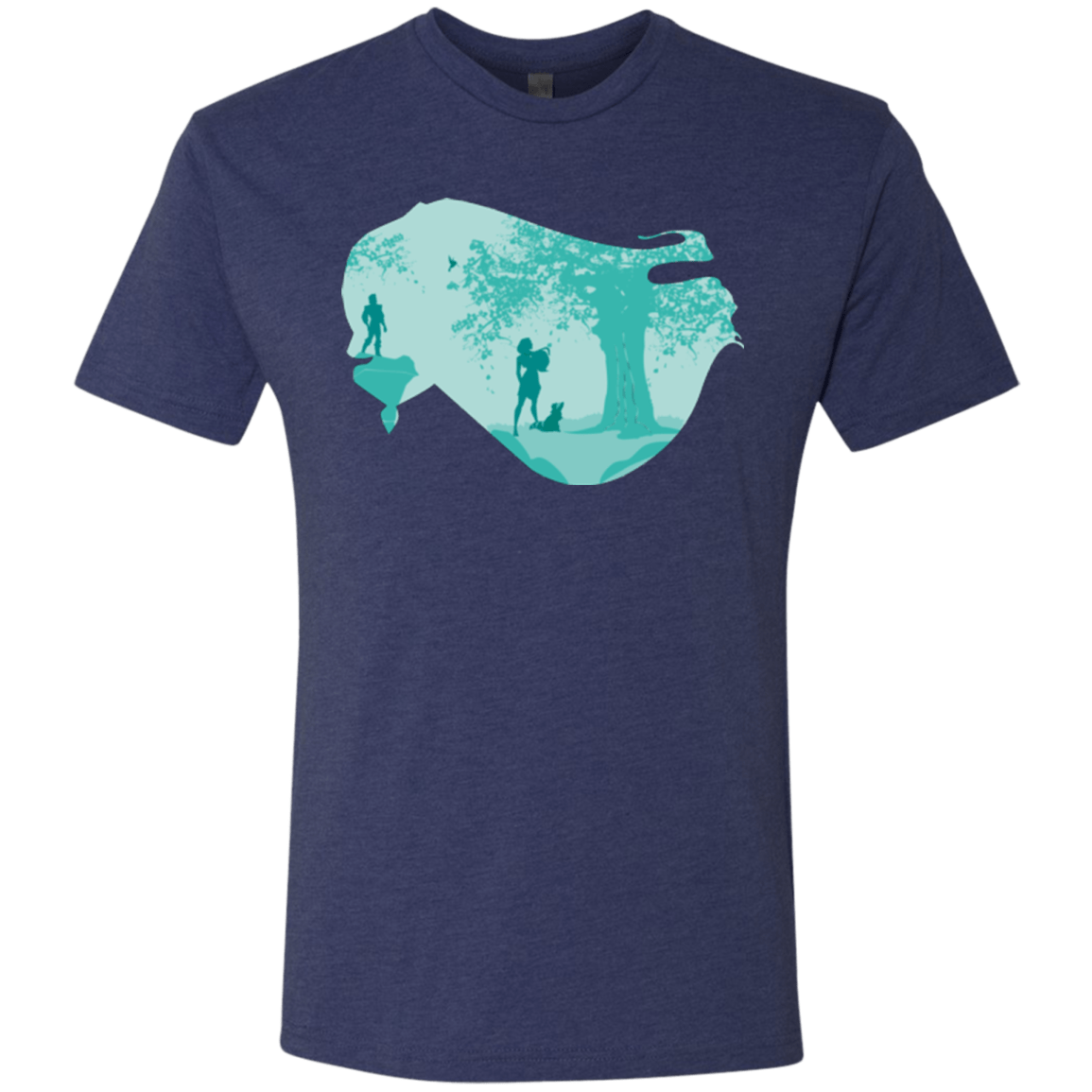 T-Shirts Vintage Navy / Small Poca Portrait Pop Men's Triblend T-Shirt