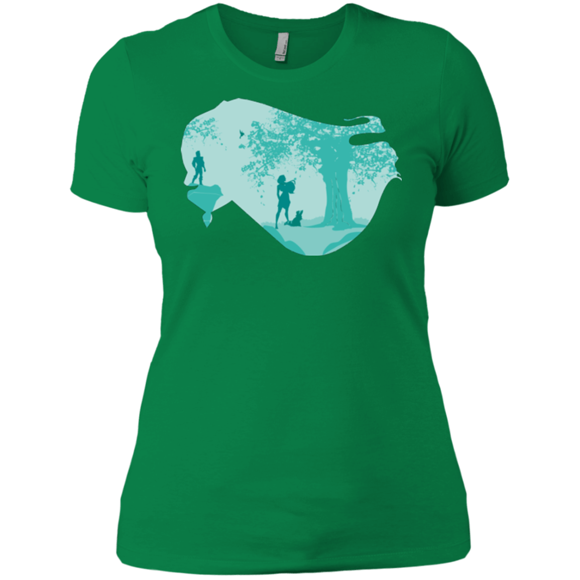 T-Shirts Kelly Green / X-Small Poca Portrait Pop Women's Premium T-Shirt