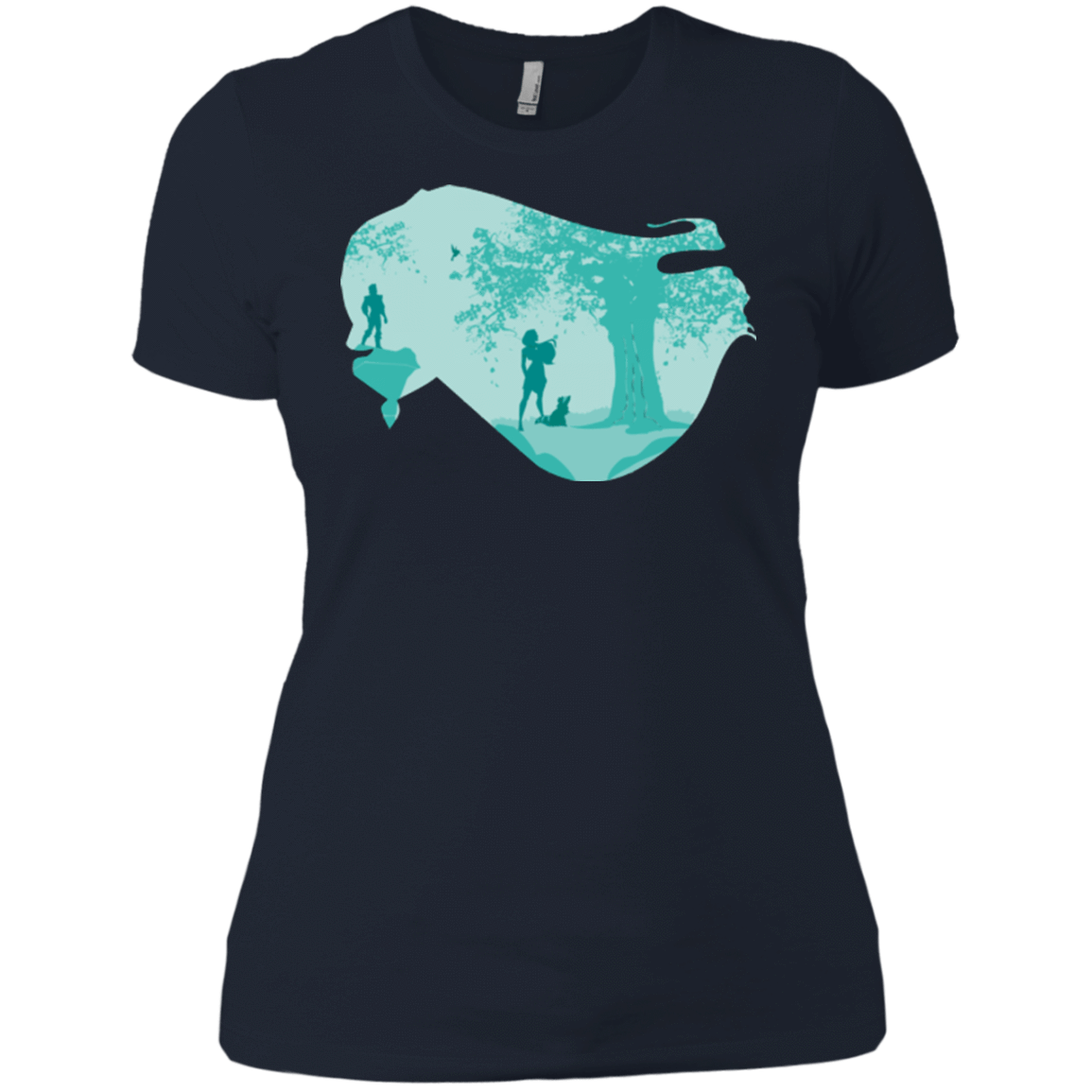 T-Shirts Midnight Navy / X-Small Poca Portrait Pop Women's Premium T-Shirt