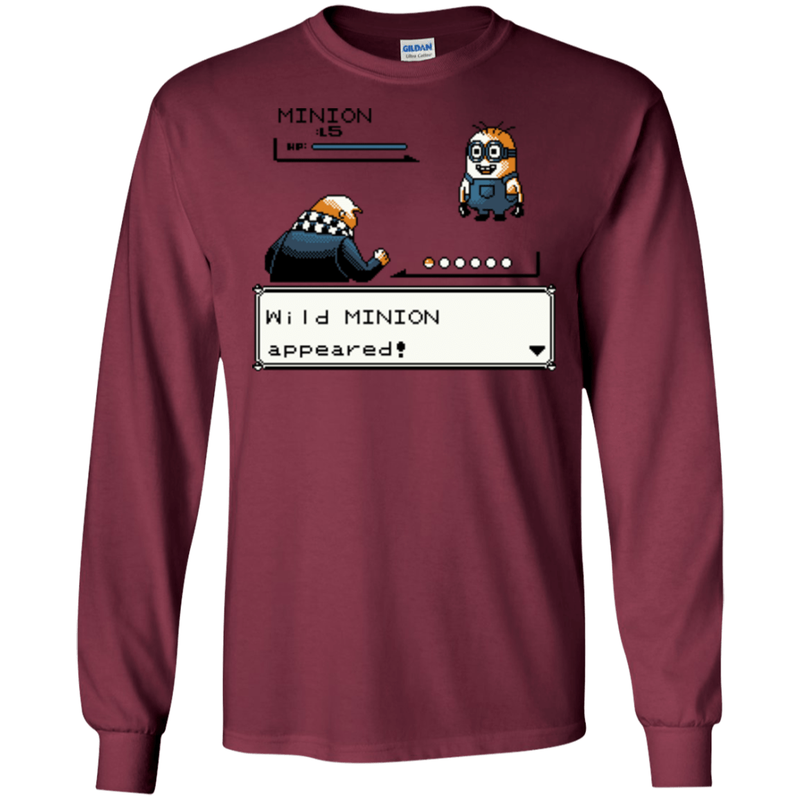 T-Shirts Maroon / S Pocket minions Men's Long Sleeve T-Shirt