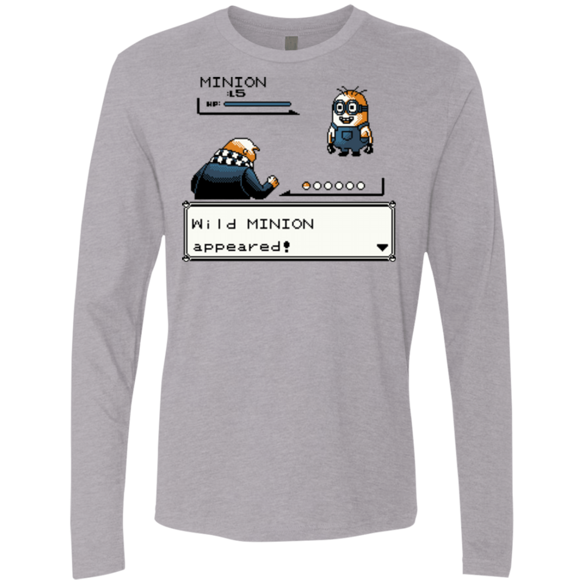T-Shirts Heather Grey / S Pocket minions Men's Premium Long Sleeve