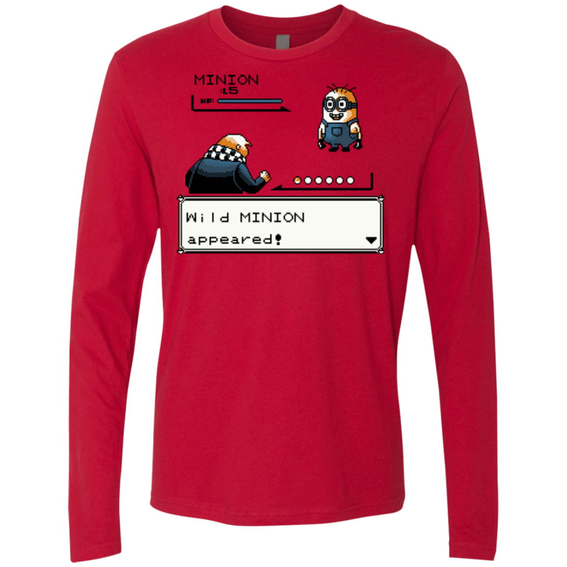 T-Shirts Red / S Pocket minions Men's Premium Long Sleeve