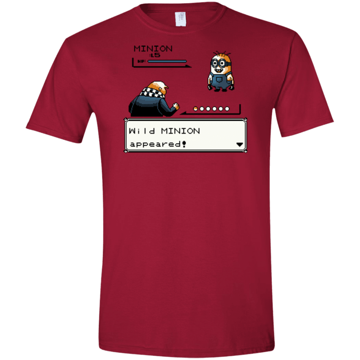 T-Shirts Cardinal Red / S Pocket minions Men's Semi-Fitted Softstyle