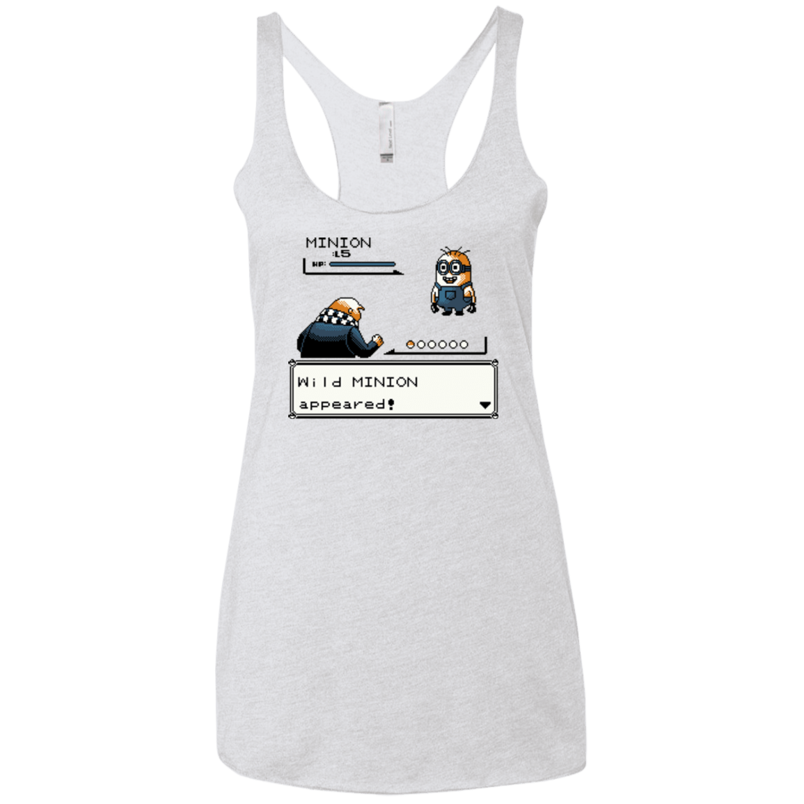 T-Shirts Heather White / X-Small Pocket minions Women's Triblend Racerback Tank