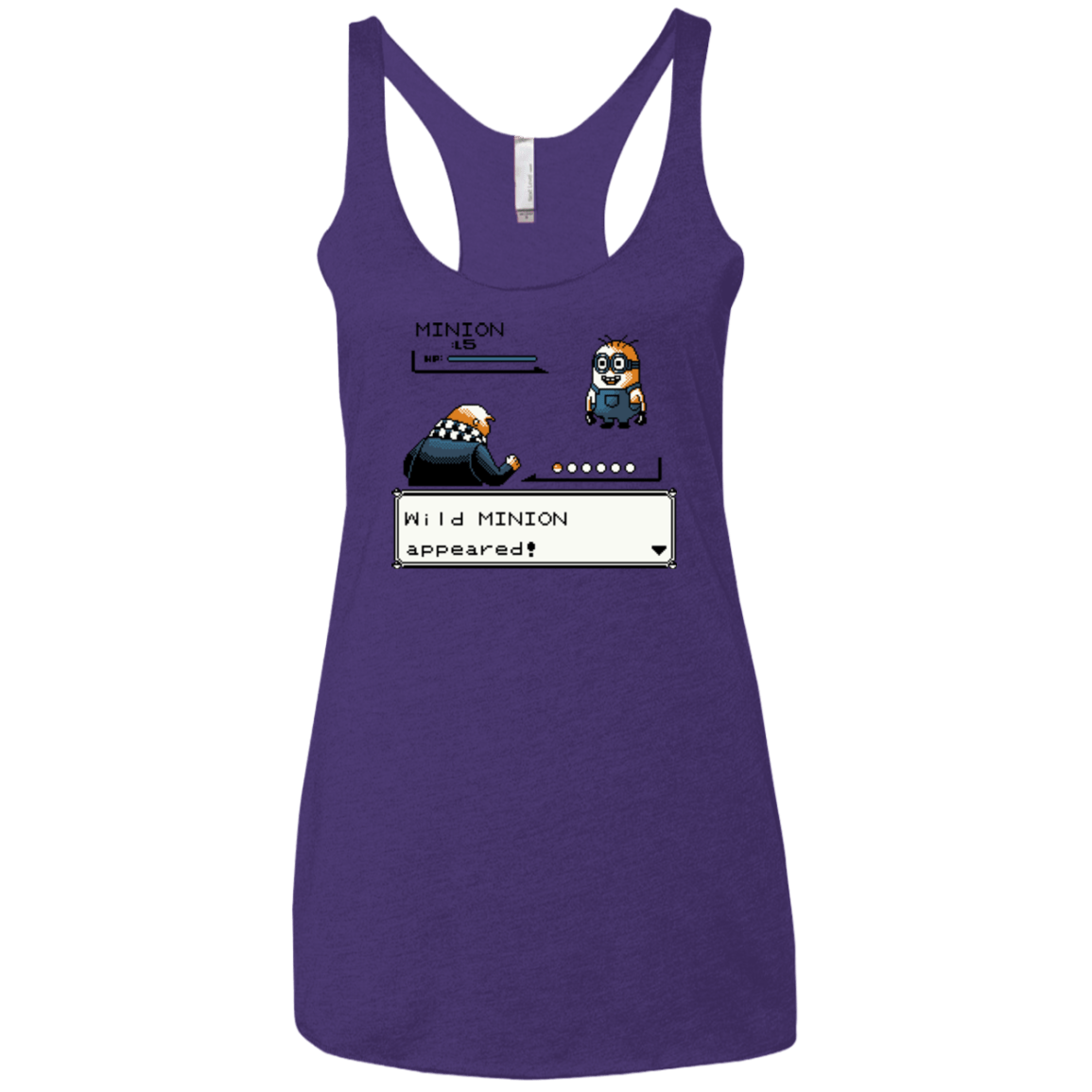 T-Shirts Purple Rush / X-Small Pocket minions Women's Triblend Racerback Tank