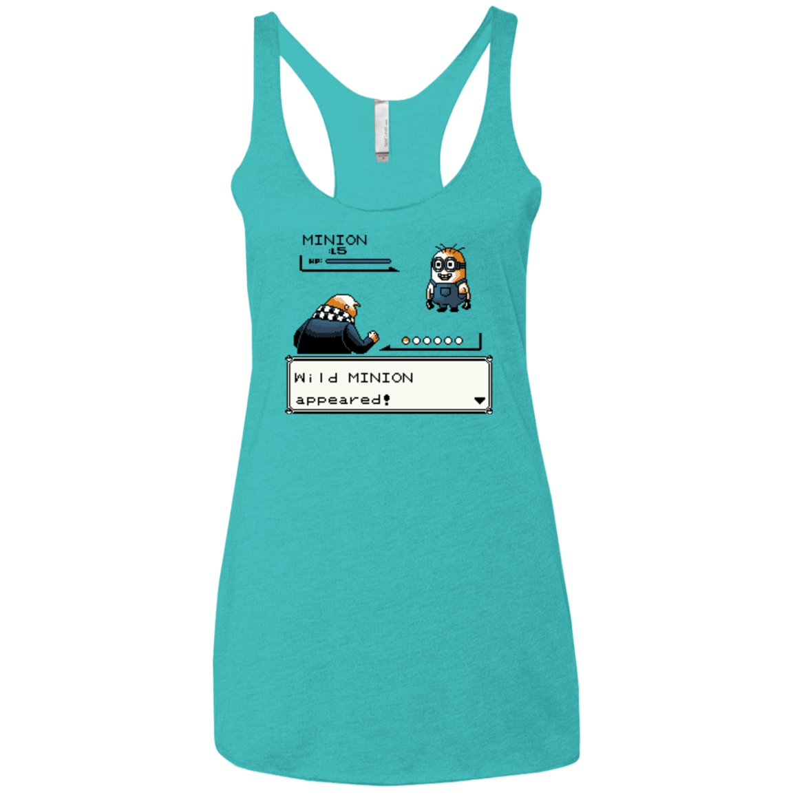 T-Shirts Tahiti Blue / X-Small Pocket minions Women's Triblend Racerback Tank