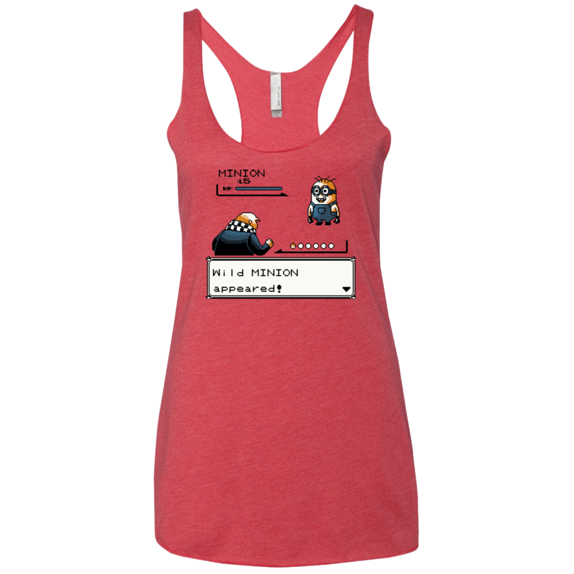 T-Shirts Vintage Red / X-Small Pocket minions Women's Triblend Racerback Tank