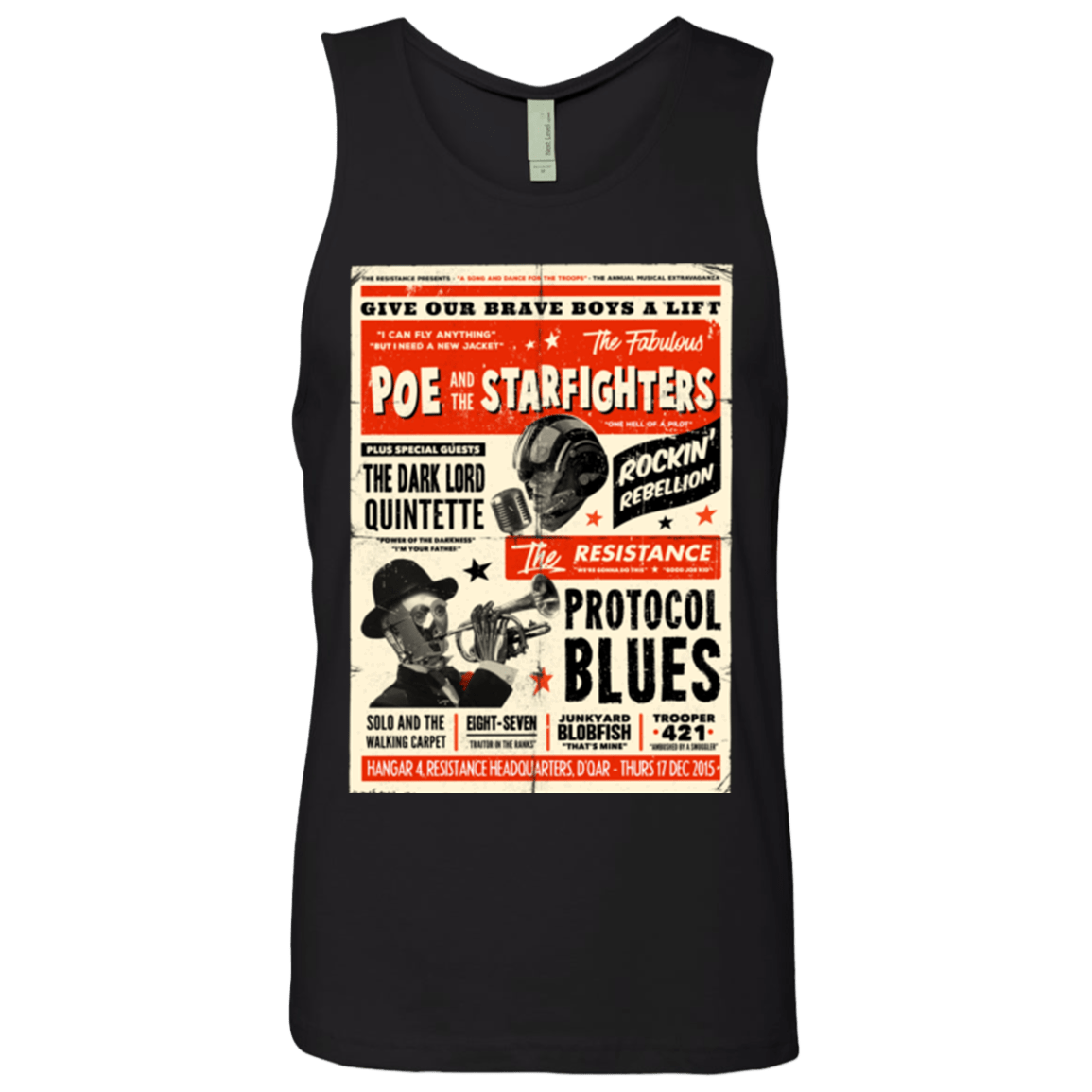 T-Shirts Black / Small Poe and The Starfighters Men's Premium Tank Top