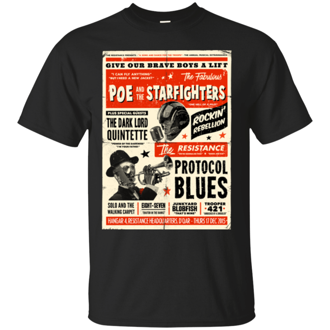 T-Shirts Black / Small Poe and The Starfighters T-Shirt