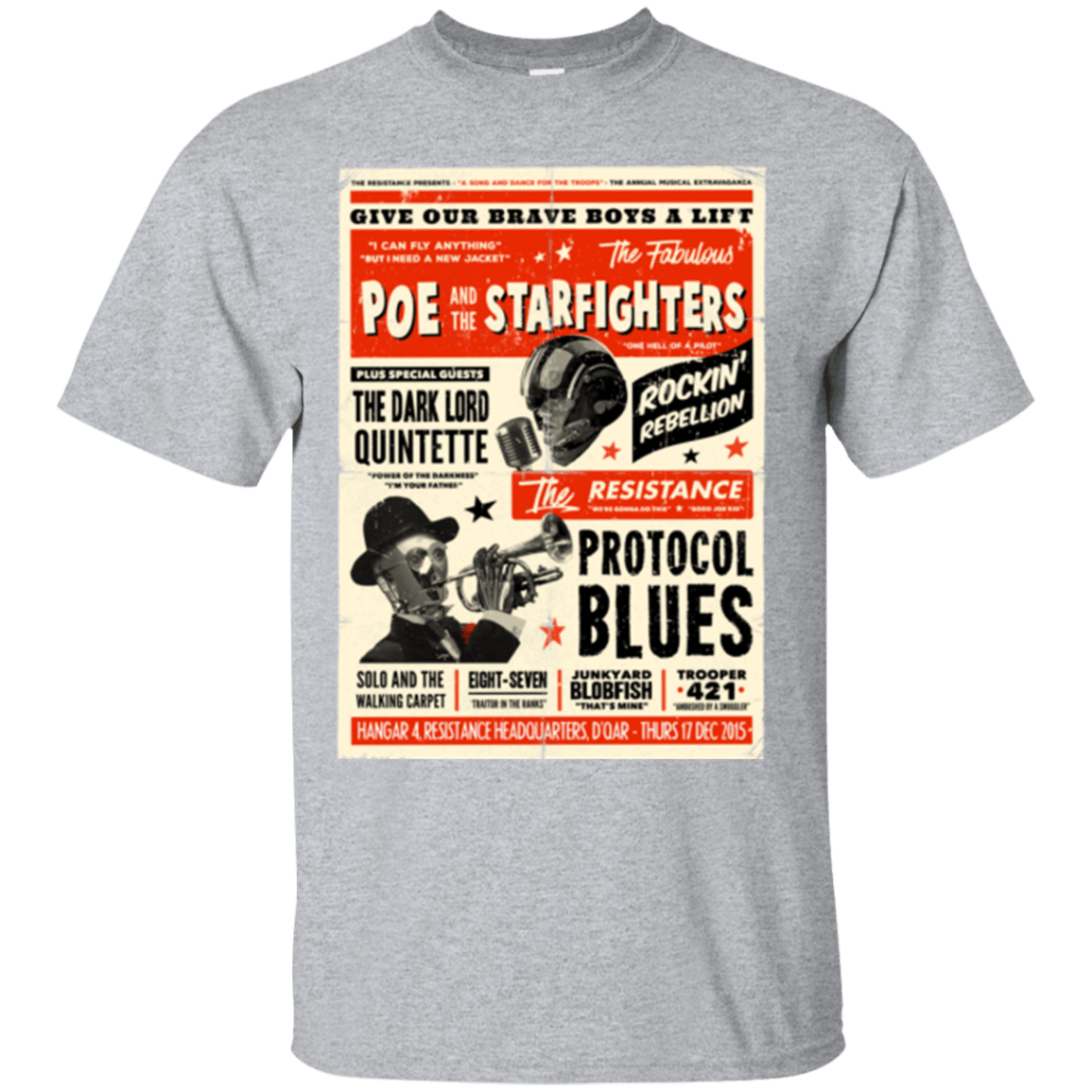 T-Shirts Sport Grey / Small Poe and The Starfighters T-Shirt