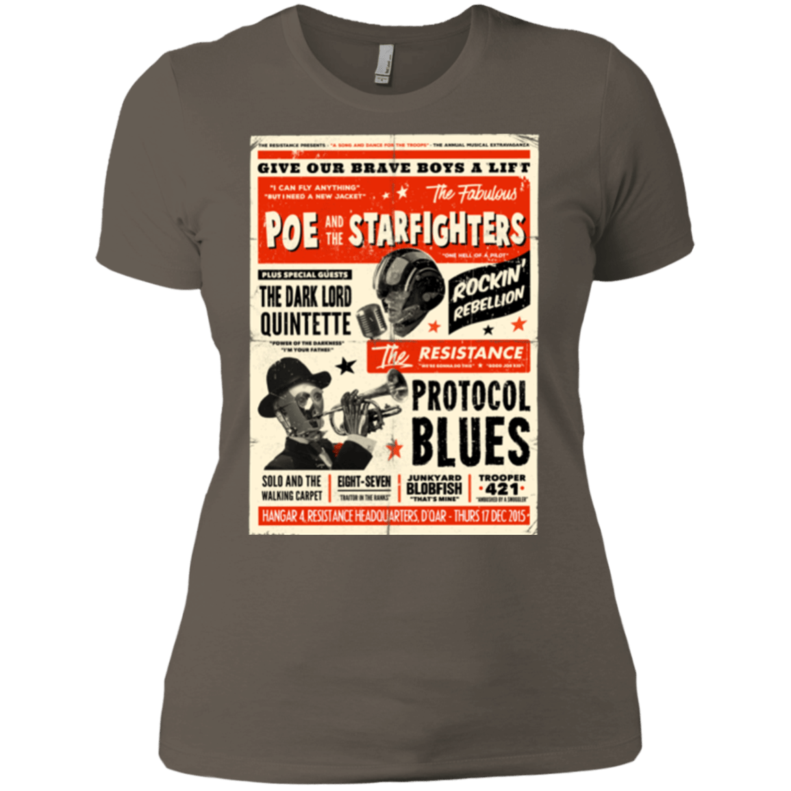 T-Shirts Warm Grey / X-Small Poe and The Starfighters Women's Premium T-Shirt