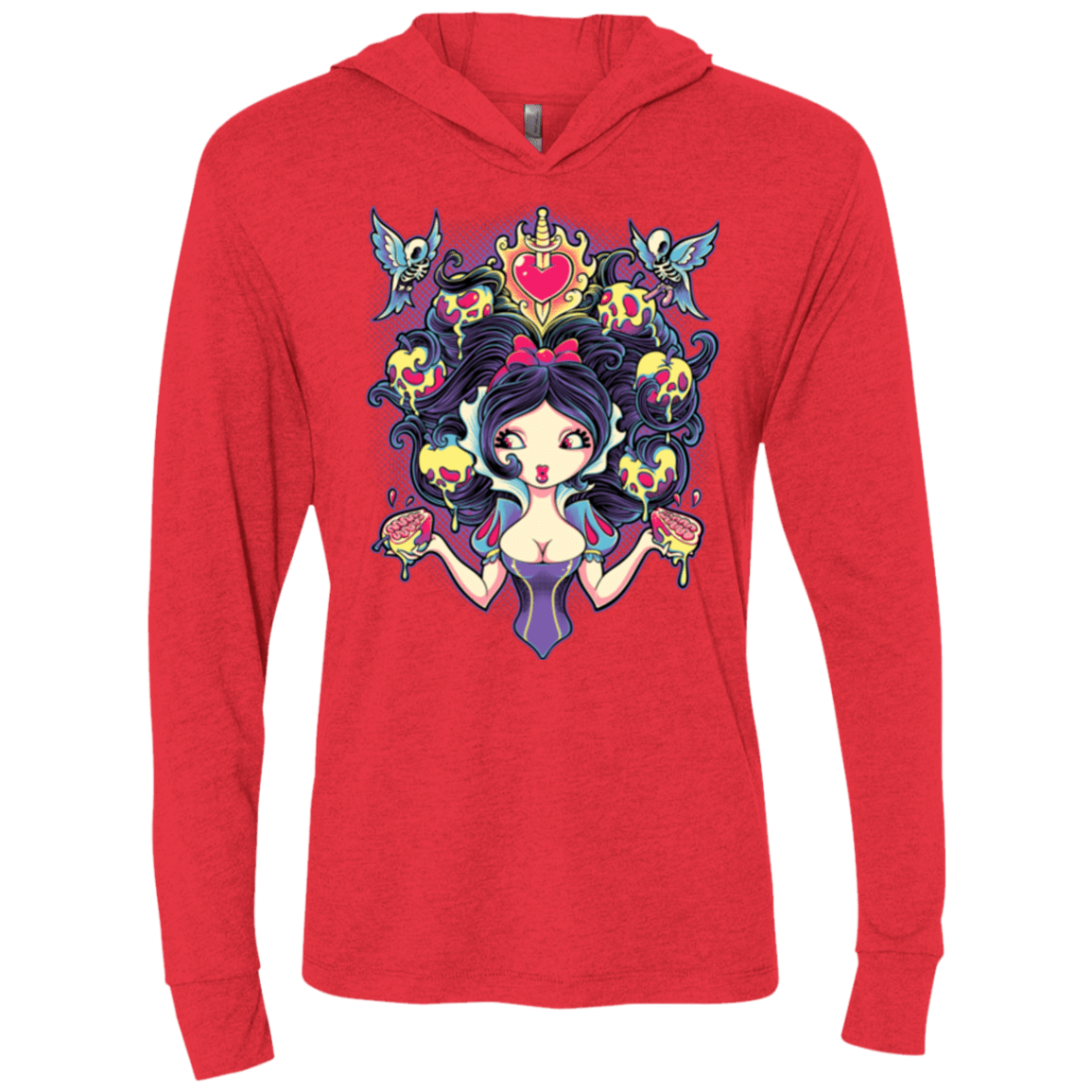 T-Shirts Vintage Red / X-Small Poisoned Mind Triblend Long Sleeve Hoodie Tee