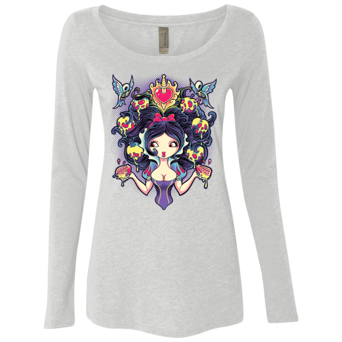 T-Shirts Heather White / Small Poisoned Mind Women's Triblend Long Sleeve Shirt