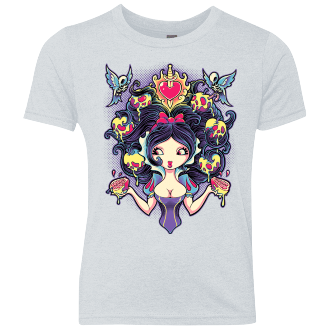 T-Shirts Heather White / YXS Poisoned Mind Youth Triblend T-Shirt