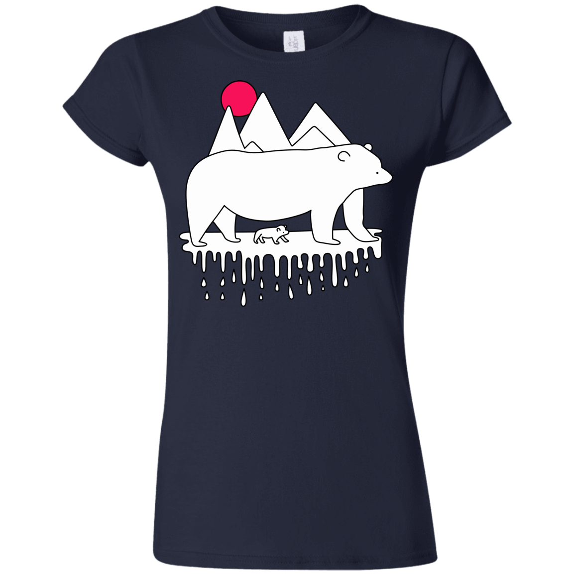 T-Shirts Navy / S Polar Bear Family Junior Slimmer-Fit T-Shirt