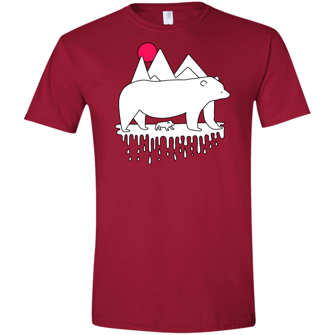 Polar Bear Family Men's Semi-Fitted Softstyle