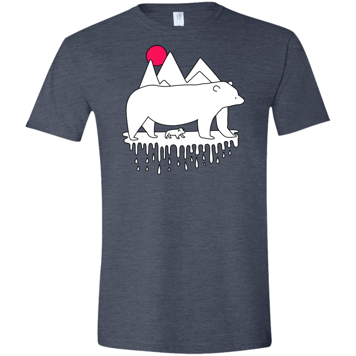 Polar Bear Family Men's Semi-Fitted Softstyle