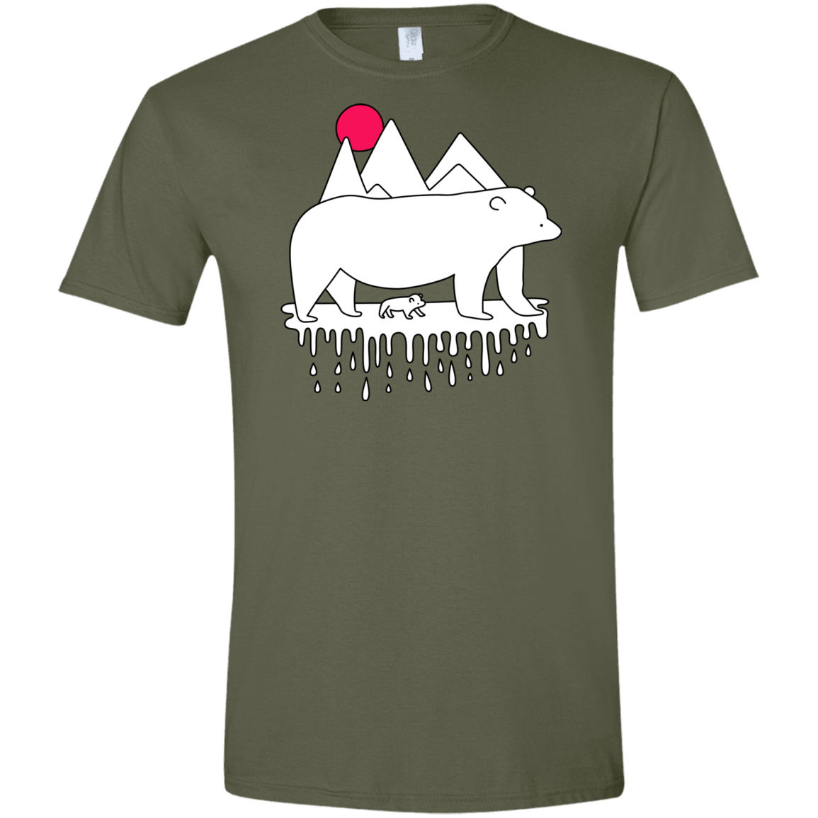 Polar Bear Family Men's Semi-Fitted Softstyle