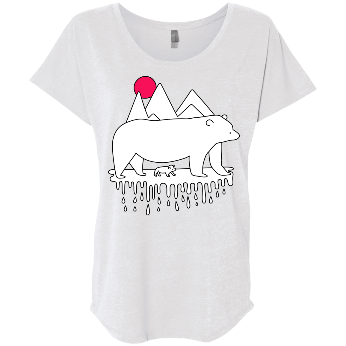 Polar Bear Family Triblend Dolman Sleeve