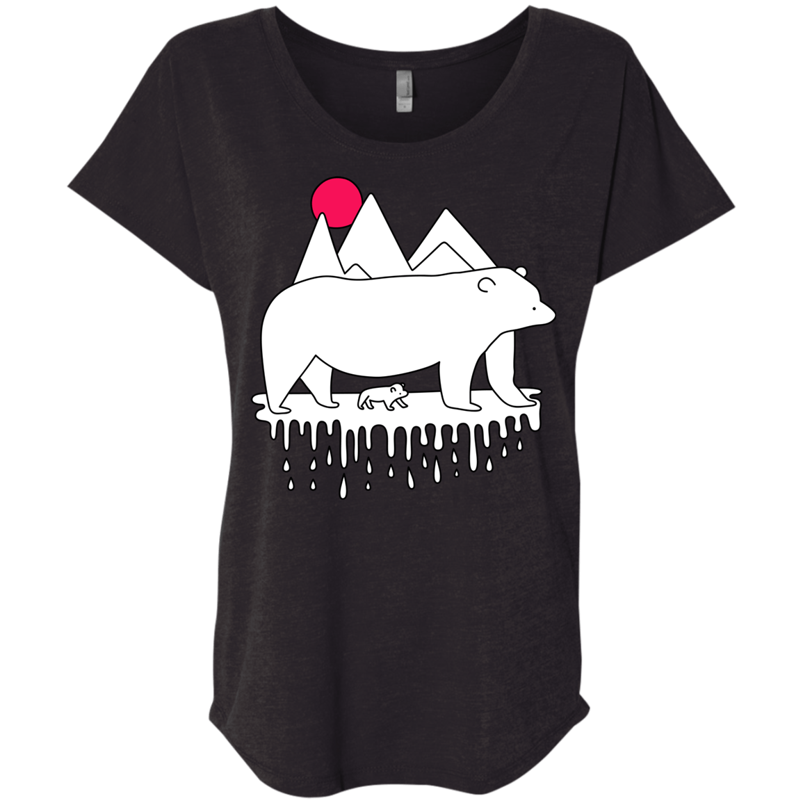 Polar Bear Family Triblend Dolman Sleeve